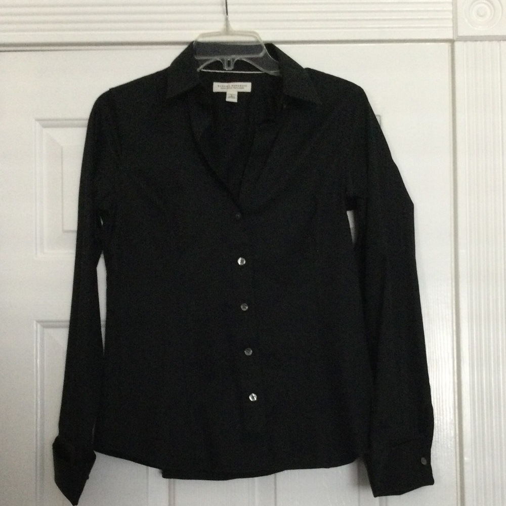 Banana Republic Black Button Down top, Size 6
